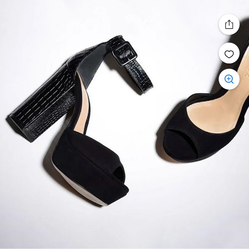 Schutz Black Platform Heels Size 7.5